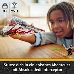LEGO Star Wars 75401 Ahsokas Jedi Interceptor, Sternenjäger pro Fans von The Clone Wars, Ahsoka Tano & Anakin Skywalker Minifiguren, s Lichtschwertern a R7-A7, pro Jungen und Mädchen ab 8 Jahren