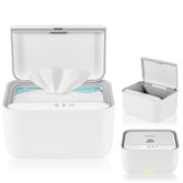 Lionelo BABYBLISS 20W Ohřívač na vlhčené ubrousky a malé ručníky, 20W pro miminka, vestavěné noční světlo, 3 nastavení teploty, dotykový panel, udržuje ubrousky vlhké