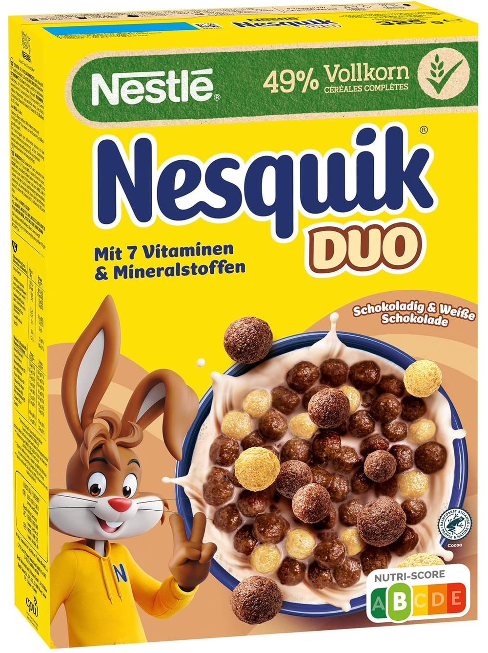 NESTLÉ Duo cereálie, hnědá a bílá čokoláda cereálie a celé cereálie (1 x 325 g)