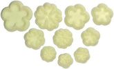 103FF006 Forme de biscuiți Jem pentru margarete/flori mici și primule, asortate, plastic, fildeș, 9 x 1 x 16 cm, 10 bucăți