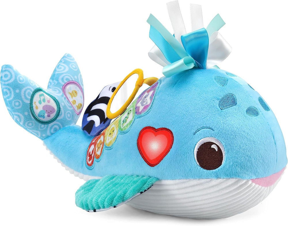 VTech Baby music plush whale - Jucărie interactivă de pluș pentru a descoperi și stimula simțul tactil - Cu cântece, fraze și melodii - Pentru copii cu vârsta cuprinsă între 3-36 luni Jucarii Bebe Naty Shop Titlu implicit