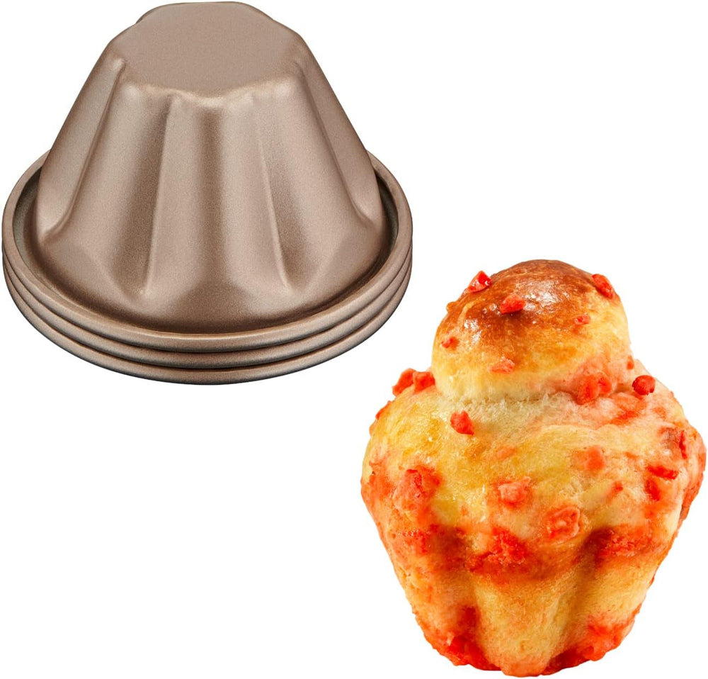 Tefal Creabake J3089304 3 Stück Brioche-Backform Antihaft-Beschichtung, Leicht Entnehmbar, Stapelbar, Einfache Austellung, Backform Formy a plechy na pečení Naty Shop