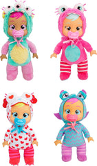 Cry Babies Tiny Cuddles Monster Momo, Plüsch-Baby-Puppe, Tiny Cuddles s osobním pyžamem pro příšerky, das echte Tränen weint, Kinder ab 18+ Monaten
