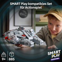 LEGO Star Wars 75426 SMART Play: Millennium Falke Modell - Kompatibilní Interaktives Spielzeug inkl. 4 SMART štítky a 4 minifigurky – nápady na dárky pro chlapce a dívky od 9 let a dospělé fanoušky
