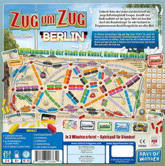 Days of Wonder, Ticket to Ride: Berlin, rodinná hra, desková hra, 2–4 hráči, věk 8+, 10–15 minut, německy