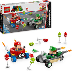 LEGO Mario Kart - Baby Mario vs. Baby Luigi Nintendo Sběratelské figurky 2 sestavitelné Speedmen Dárek pro kluky, dívky a hráče 8+ dobrodružná hračka 72034 Stavebnice Besuche den LEGO-Store Výchozí název