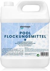 Floculant pentru piscină 5L | Floculant pentru piscină pentru apă cristalină | Foarte concentrat și economic | Potrivit pentru toate sistemele de filtrare | Fără aditivi nocivi