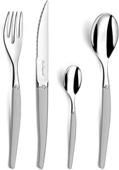 Lou Laguiole JET, Sada příborů, Vhodné do myčky, S čepelí s mikrozubem, Satin Stainless Steel Naty Shop