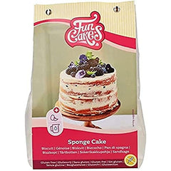 Funcakes Mix Für Biskuitkuchen, Glutenfrei: Einfach in Der Anwendung, Wunderbar Leichter Biskuitkuchen, Perfekt Für Die Kuchendekoration, Konditorqualität, Kuchenboden, Halal Zertifiziert, 500G Mix pro pečení a vaření Naty Shop Default Title