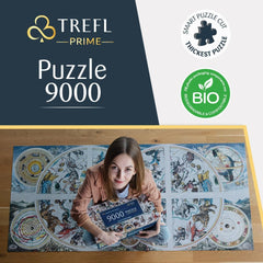 Trefl Prime - UFT Puzzle: Ancient Celestial Maps - 9000 dílků Ancient Celestial Map Velké puzzle, nejtlustší karton, organické, EKO, zábava pro dospělé a děti Puzzle 12+ Naty Shop