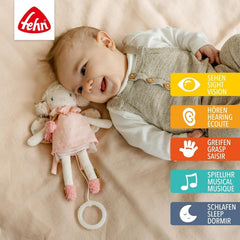 Fehn mini music box fairy - jucărie de pluș și ajutor pentru somn: cutie muzicală cu vânt cu melodia moale "Lacul lebedelor" liniștește în orice situație - pentru bebeluși și copii mici de la 0+ luni Jucarii Bebe Naty Shop