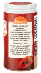 Ostmann Gewürze - Paprika geräuchert | Rauchiges Aroma für Bratkartoffeln, Gulasch nebo Rührei | 35 g v Der Streudose