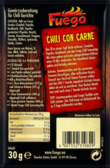 - Chili con Carne kořenící směs | Würzmischung für Chili con Carne, vegetariánské chilli bez Carne | Pro 4-6 porcí Vegan, ohne Gesmacksverstärker | 30 g v sáčku