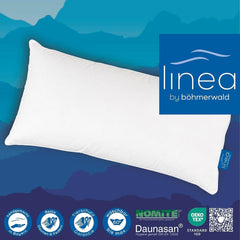 LINEA by Böhmerwald - Cosy - Pernă de înaltă calitate Balance, 40X80, 70% pene clasa 1, 30% puf nou, potrivit pentru alergici, lavabil până la 60°C, produs în Germania Perne standard Naty Shop