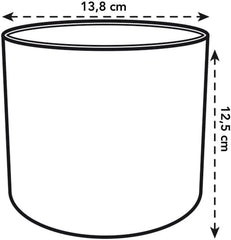 elho B.for Soft Round 14 - Ghiveci de flori de interior - Plastic 100% reciclat - Ø 13,8 x H 12,5 cm - Verde/Verde frunză