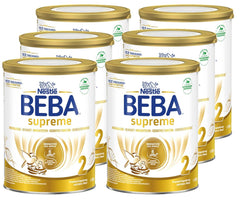 BEBA SUPREME 2 Pokračovací mléko po 6 měsících, pouze laktóza, bez palmového oleje, balení 6 ks (6 x 800 g) Naty Shop