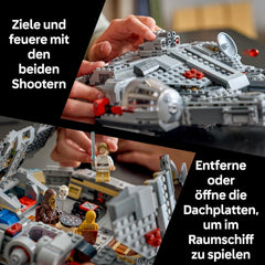 LEGO Star Wars 75426 SMART Play: Millennium Falke Modell - Kompatibilní Interaktives Spielzeug inkl. 4 SMART štítky a 4 minifigurky – nápady na dárky pro chlapce a dívky od 9 let a dospělé fanoušky