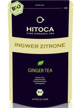HITOCA® Ceai organic de ghimbir și lămâie - Ceai verde răcoritor în frunze de ceai cu ghimbir și lămâie
