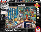 Schmidt Spiele 59656 Studioul artistului, 1000 piese Puzzle secret Puzzle Naty Shop Titlu implicit