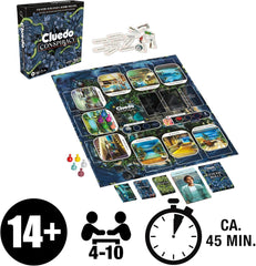Desková hra Cluedo Conspiracy od Hasbro Gaming pro dospělé a dospívající, německá verze tajemné hry, pro 4–10 hráčů ve věku od 14 let