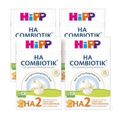 HiPP HA 2 Combiotik (4 x 600 g) - Pokračovací receptura po 6 měsících, s přírodními kulturami kyseliny mléčné, cennou dietní vlákninou (GOS), Omega-3, hydrolyzovanými proteiny pro citlivý imunitní systém