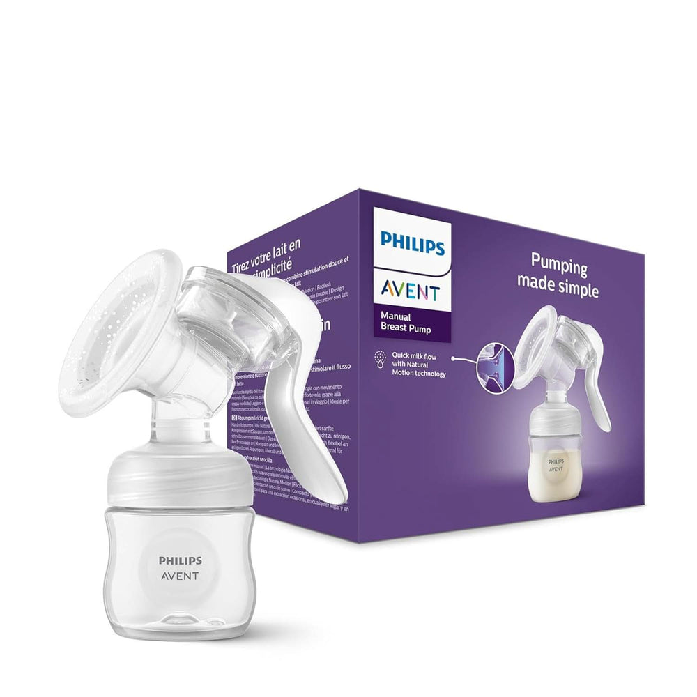 Philips Avent Handmilchpumpe - Einfaches Abpumpen, Mit Natural-Motion Technologie, Bpa-Frei (Modell SCF430/01) Transparentní příslušenství Jídlo a kojení Bebe Naty Shop Nový manuál