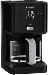 Aparat de cafea Krups Smart'n Light cu temporizator, pentru 1,25 litri de cafea filtrată, funcție de menținere la cald, oprire automată, negru, KM600810