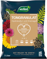 Westland Clay Granule, 5 L - Granule pro rostliny ideální pro hydroponii, drenážní substrát bez chemických přísad, pro vnitřní i venkovní použití