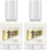 Max Factor Miracle Pure Nail Color 155 Coconut Milk Vegan Long Lasting Quick Dry Lak na nehty 12 ml (2 balení)