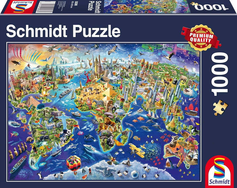 Schmidt Spiele 58288, Descoperă lumea, puzzle jigsaw 1000 piese Puzzle Naty Shop Titlu implicit