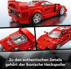 LEGO Speed Champions Ferrari F40 Super sportovní auto, sada se sestavitelným autíčkem a minifigurkou řidiče, sbírka stavebnic pro děti, dárek pro chlapce a dívky 76934 Stavebnice Besuche den LEGO-Store