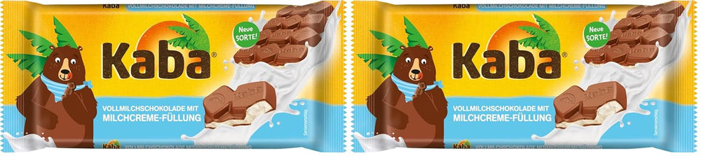 Kaba Čokoládová tyčinka s plnotučným mlékem a mléčnou smetanou 90g tyčinka rozpouštějící čokoládu s lehkým mléčným krémem a originální příchutí Kaba (balení 2 ks)