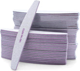 50 Stück Nagelfeile 100/180, Halbmond Nagelfeilen Für Gelnägel, Doppelseitige Nagelfeilen Set, Nail File, Grit Einweg Nail Feilen Für Nagelstudios DIY Nail Art Zuhause, Weiß