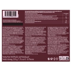 Třešně v rumu – 220 g – 8 mincí z hořké čokolády s višňovým a rumovým želé – Marcipánová specialita s ovocem a alkoholem – Čokoláda s alkoholem – Tip na dárek