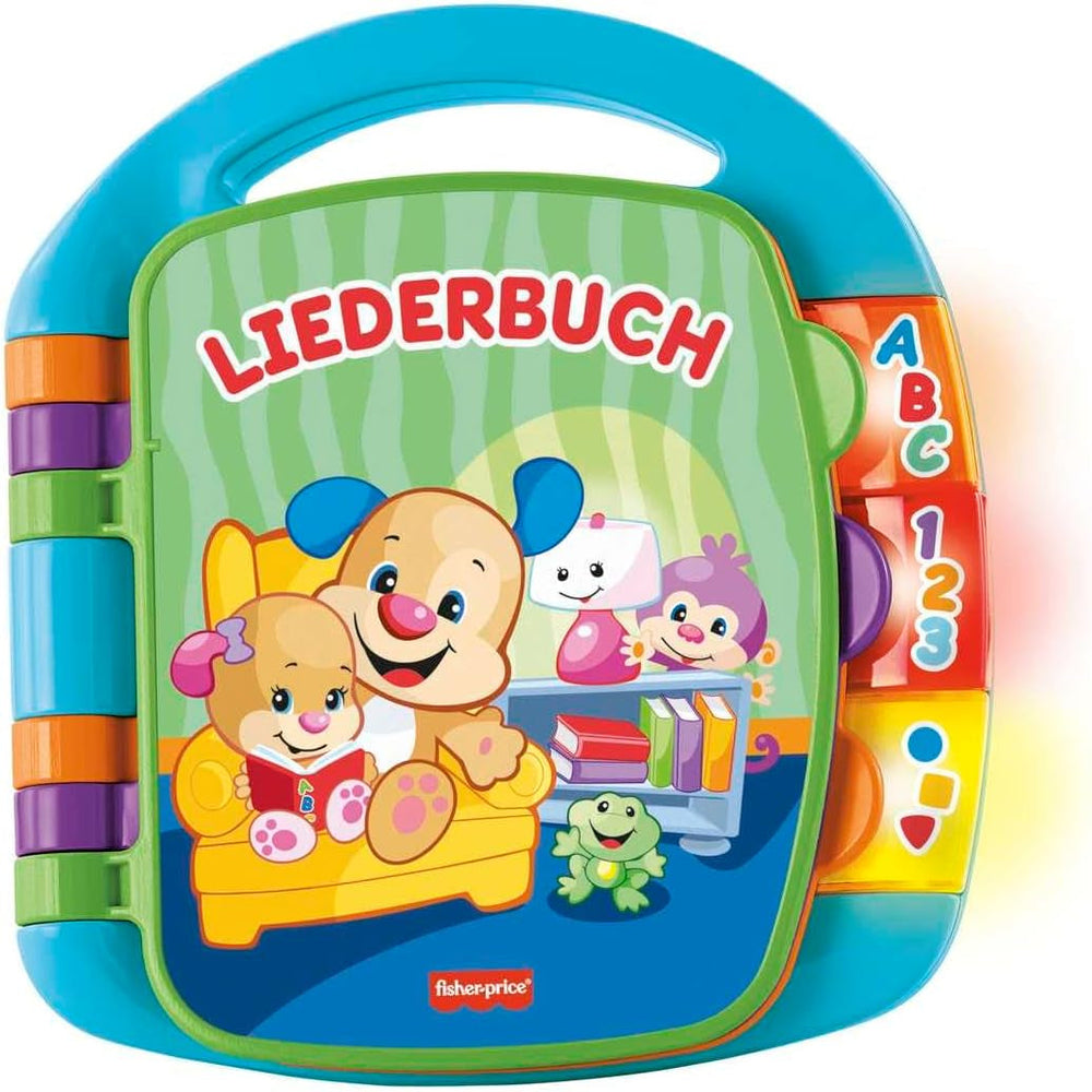 Fisher-Price distracție de învățare, carte de cântece, carte de muzică pentru copii, jucărie muzicală pentru copii, carte electronică pentru copii, de la 6 luni, versiune germană, CDH40 Jucarii Bebe Naty Shop germană