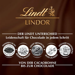 Lindt LINDOR čokoládové tvarohové kuličky | 137g sáček | Mléčná čokoláda s tvarohovou náplní rozplývající se v ústech | Čokoládový dárek | Čokoládový dárek | LINDOR 75 let (balení 4 ks)