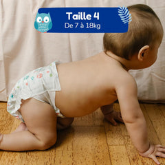 - Velikost plenky 4 (7 – 18 kg) – pro citlivou pokožku – přírodní a velmi savá – nepropustná 12 hodin – ohne unerwünschte Inhaltsstoffe – vyrobeno ve Francii – 132 plen