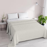 Letní přikrývka Satin Stripes, polyester, krémová, 260X250 Cm Přikrývky a přikrývky Naty Shop Cream 260X250 Cm