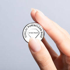 Semilac Pure & Clean UV báze pod lak na nehty 7ml – Samonivelační hybridní báze pro citlivé nehty