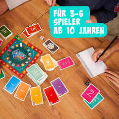 Noris 606062080 - Gegenteil Spiel (Brettspiel od 10 Jahre) - kombinierbar mit dem Kartenspiel - verrücktes Konzentrationspiel für Kinder und Erwachsene für 3-6 Spieler