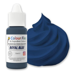 Colorant alimentar pe bază de ulei Sugarflair Colourflex, albastru regal, colorant alimentar lichid foarte concentrat, colorant alimentar pentru cremă de unt, ciocolată, aluat, fondant, glazură și multe altele - 15 ml