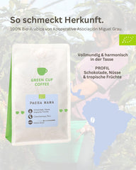 Coffee - Pacha Mama I 100% Arabica I Kaffeebohnen 1kg I Perfekt für jede Zubereitung - Moka Kanne, Siebträger, Vollautomat, Brühkaffee mit schokoladig, nussigen Aromen I mittlere Röstung