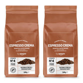 by Amazon Espresso Crema Röstkaffee Ganze Bohnen, 1kg (2 Packs of 500g), Rainforest Alliance-Zertifizierung