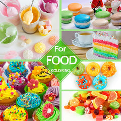 Colorant alimentar - Set de 15 coloranți alimentari lichizi pentru copt torturi, fursecuri, macaroane - Colorant alimentar foarte concentrat pentru decorarea torturilor, slime DIY, colorare pentru artizanat - 6 ml fiecare