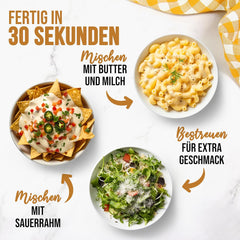EASY YUMMY - Käsepulver 300g | Instantní Käsegeschmack für Mahlzeiten & Snacks | Immer Bereit, Keine Kühlung Nötig | Aus 100% pravý sýr | Ideální jako Popcorn-Topping