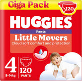 Kalhoty Huggies Little Movers Disney, velikost 4, počet 120 (4x30), měsíční krabička