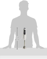 Braun Multiquick 3 MQ 3135 Omáčkový Stabmixer – Pürierstab Mit 11 Geschwindigkeiten plus Turbo-Stufe & Edelstahl-Mixfuß, 750 Watt, Inkl. 600 ml Mix-/Messbecher, Schneebesen & Zerkleinerer, Weiß/Grau Kitchen Naty Shop