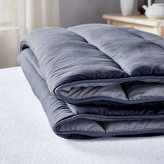 Pikolin Home - Oboustranná peřina 300 G - Severská dvoubarevná výplň - Do postele 90 - pohodlná, teplá, prodyšná, tmavě modrá, 135 X 200 cm Peřiny a přikrývky Naty Shop