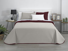 Estoralis | AVA | Oboustranná butiková přikrývka | Pro všechna roční období | Barva - červená/béžová | Pro postel 120/135 cm. postel. (230 X 270 Cm. Ancho X Alto) | Prošívaná přikrývka Přikrývky a přikrývky Naty Shop Výchozí název