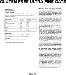 Jemně mletý oves ve velkém, přírodní skotský oves, bez lepku, 2,5 kg cereálií Naty Shop